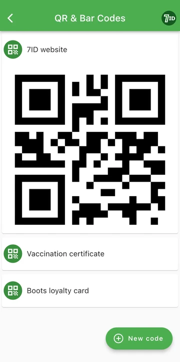 7ID програм: QR кодоо нэг дор хадгалаарай