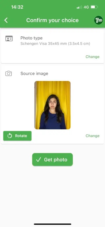 7ID-app: Schengenvisumfotoformaat