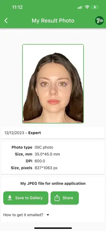 7ID: esempio di foto tessera studente